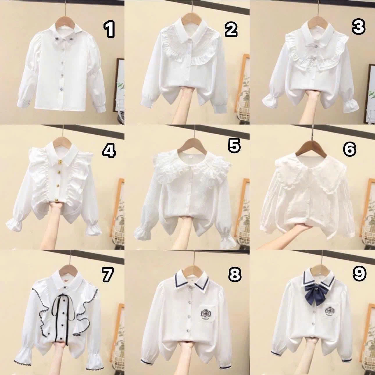 ÁO SƠ MI BÉ GÁI