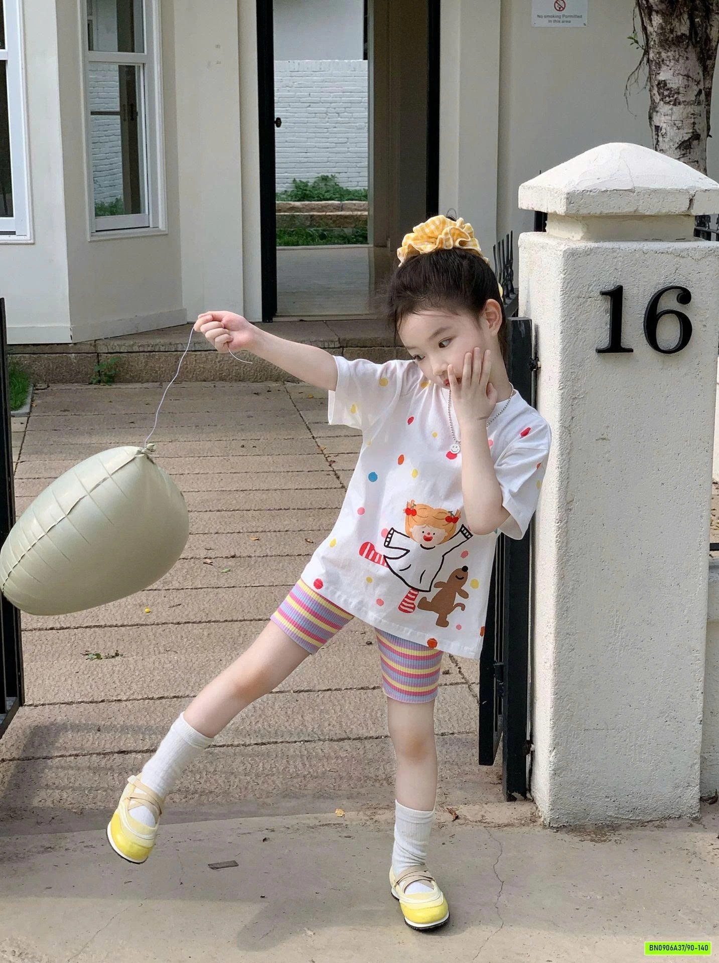 ÁO CHẤM BI MIX LEGGING SẮC MÀU