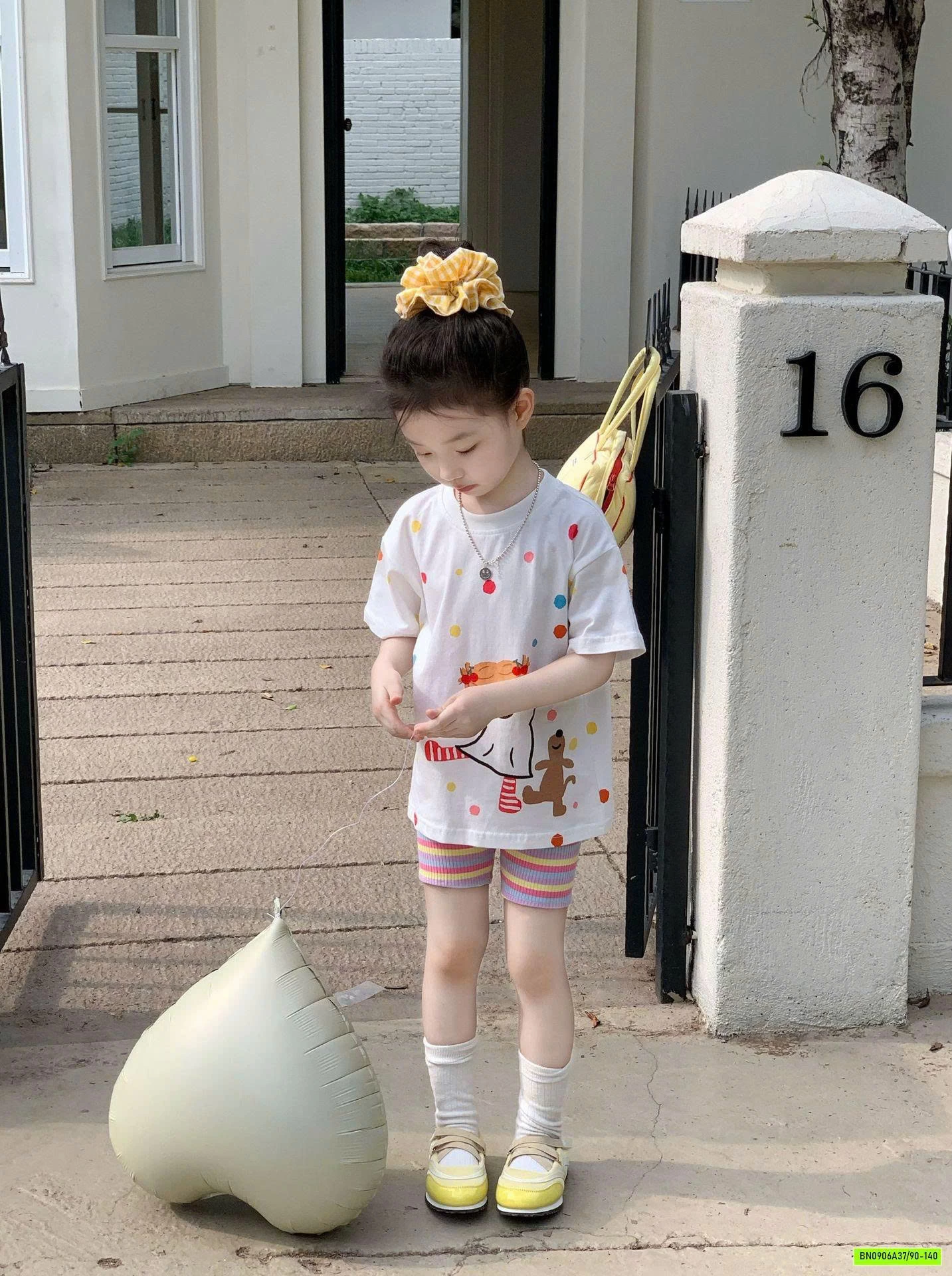 ÁO CHẤM BI MIX LEGGING SẮC MÀU