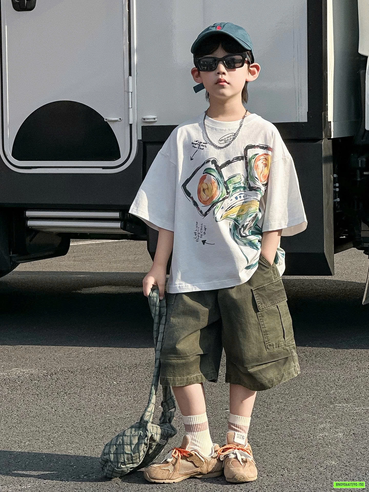 ÁO IN HÌNH MIX SHORT THÔ RÊU