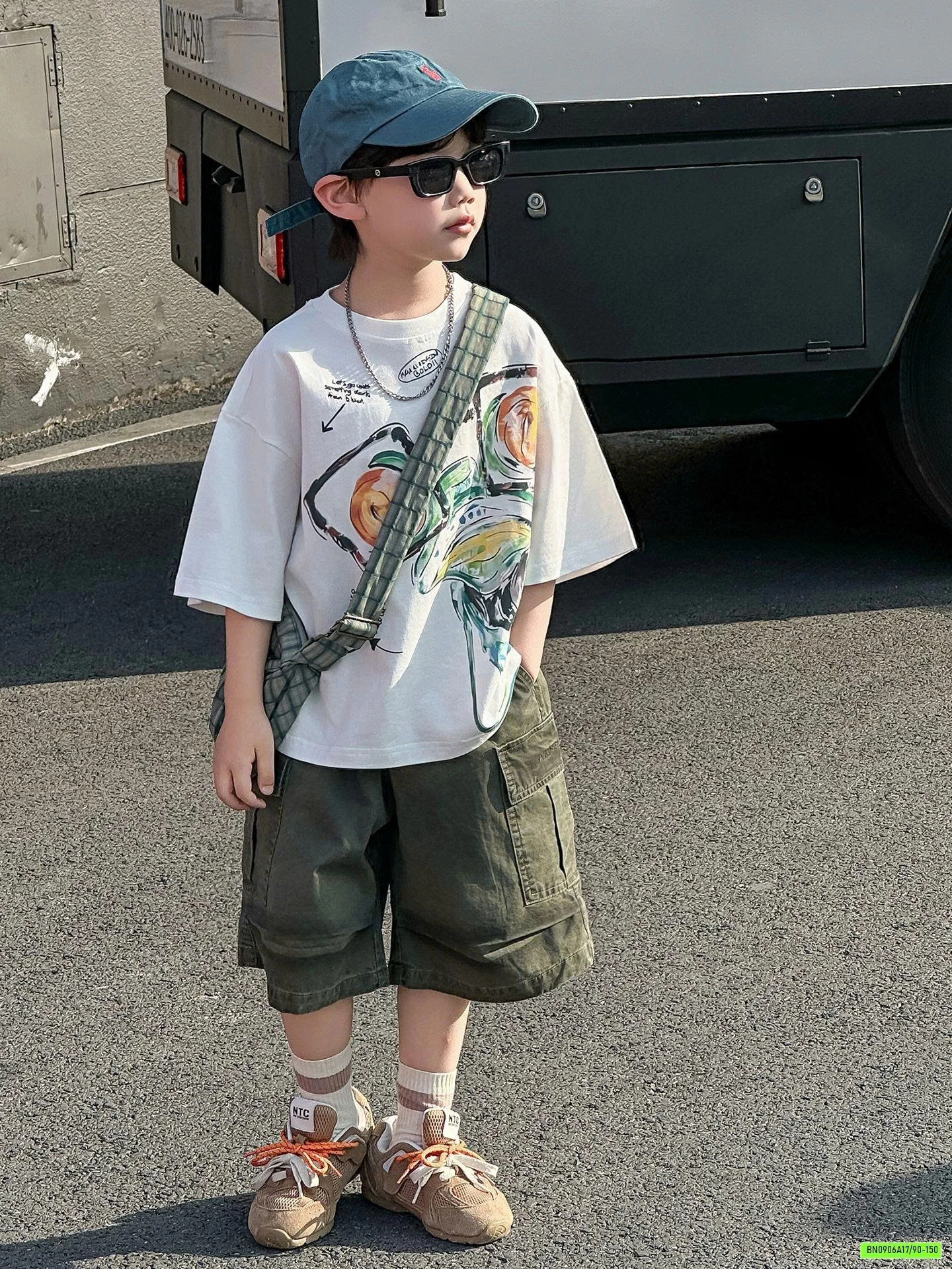 ÁO IN HÌNH MIX SHORT THÔ RÊU