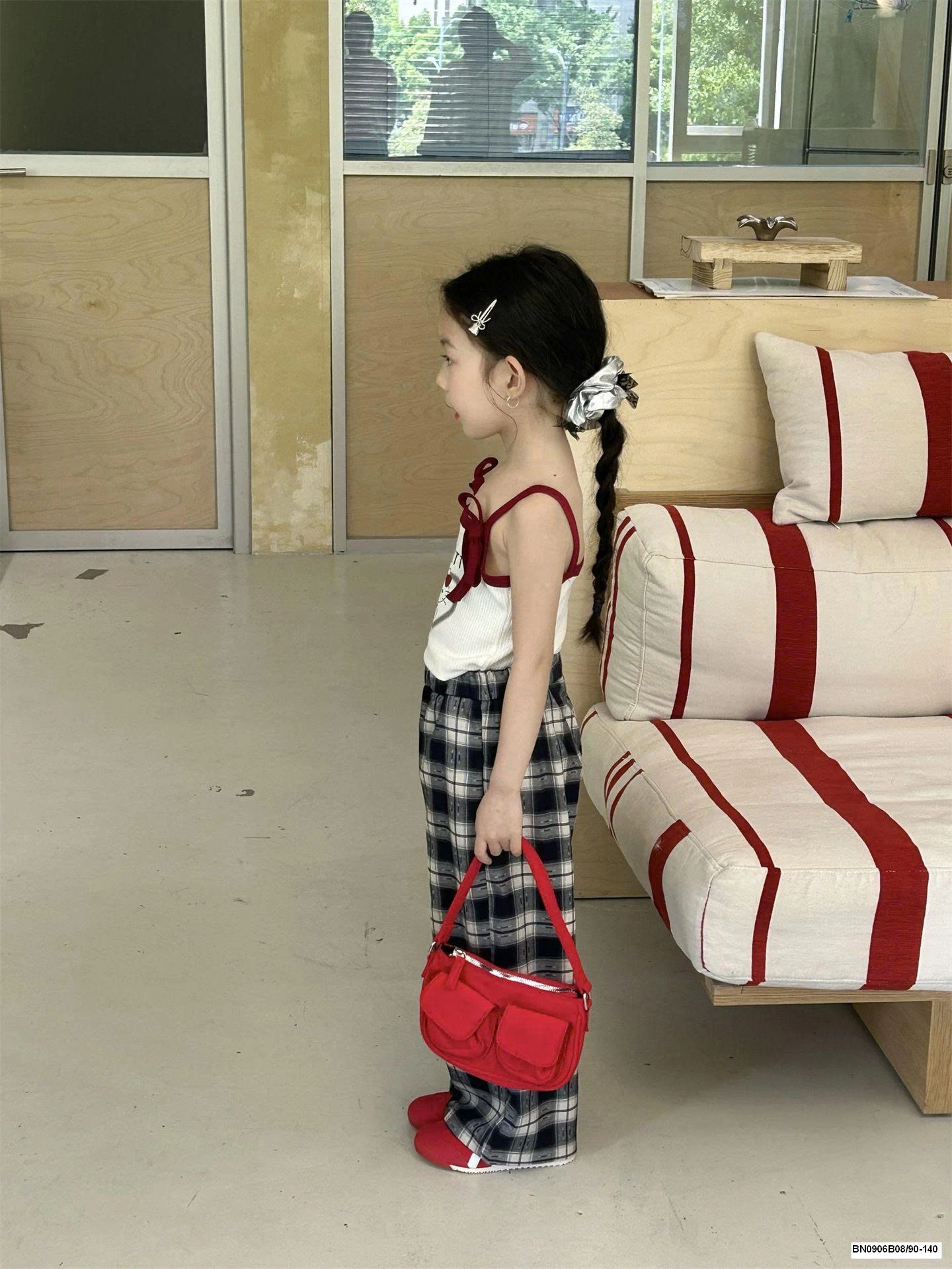 SET ÁO 2 DÂY HELLO KITTY MIX SUÔNG KẺ