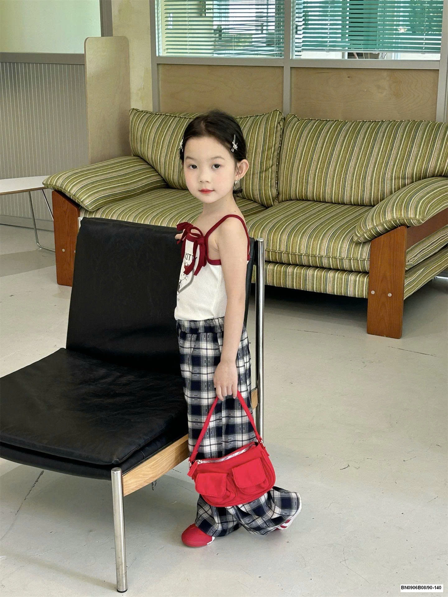 SET ÁO 2 DÂY HELLO KITTY MIX SUÔNG KẺ