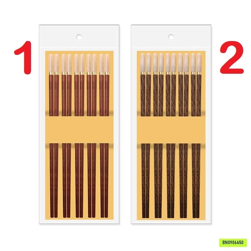 SÉT 5 ĐÔI ĐŨA GỖ ĐÀN HƯƠNG PHỐI NGỌC