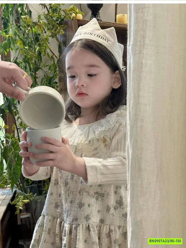 SÉT ÁO CỔ REN MIX VÁY BÍ HOA