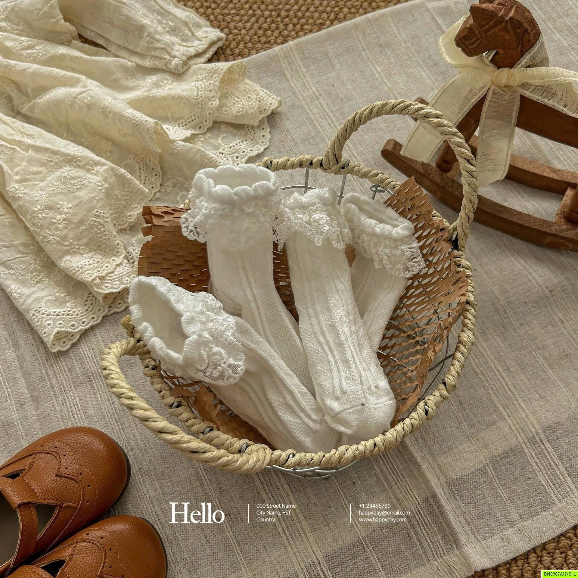 SÉT 3Đ TẤT PHỐI CỔ REN TIỂU THƯ