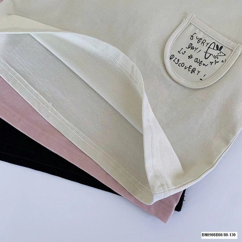 ÁO THUN DÀI TAY TÚI NGỰC IN CHỮ