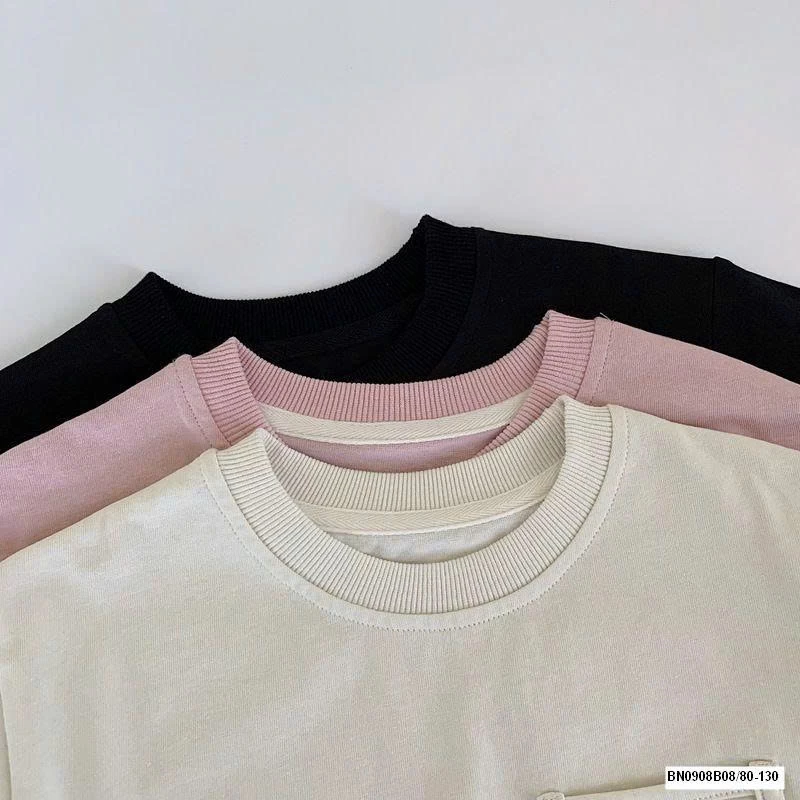 ÁO THUN DÀI TAY TÚI NGỰC IN CHỮ