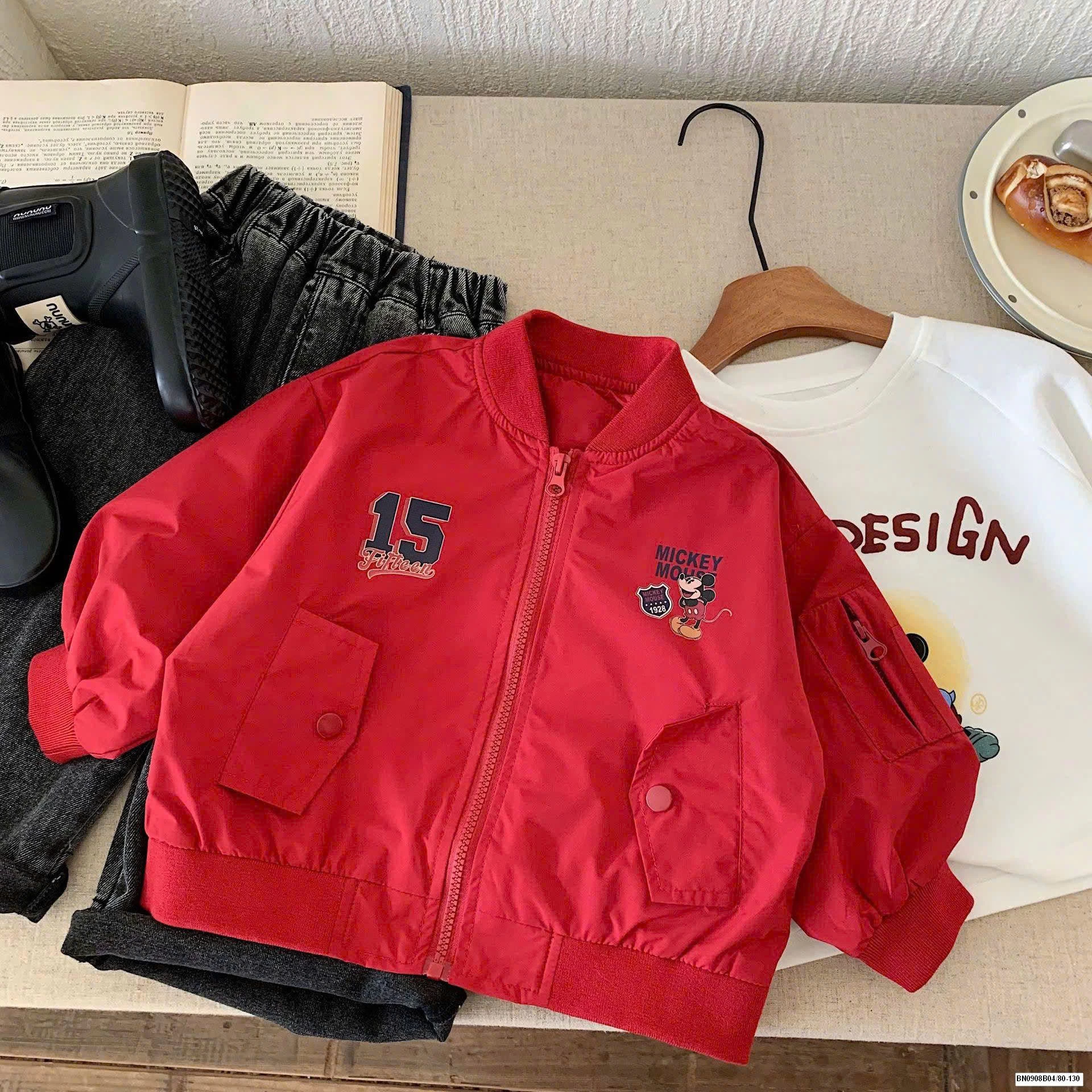 BOMBER GIÓ ĐỎ MICKEY