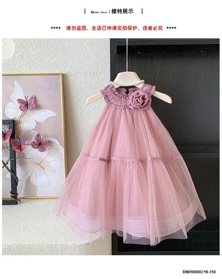 VÁY CÔNG CHÚA CỔ YẾM ĐÍNH HOA