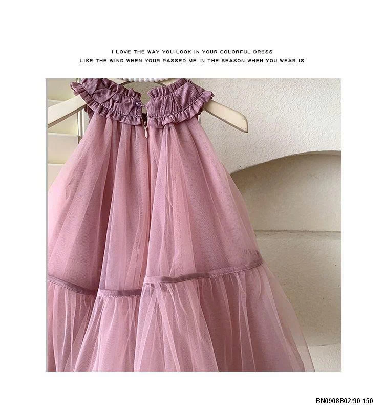 VÁY CÔNG CHÚA CỔ YẾM ĐÍNH HOA