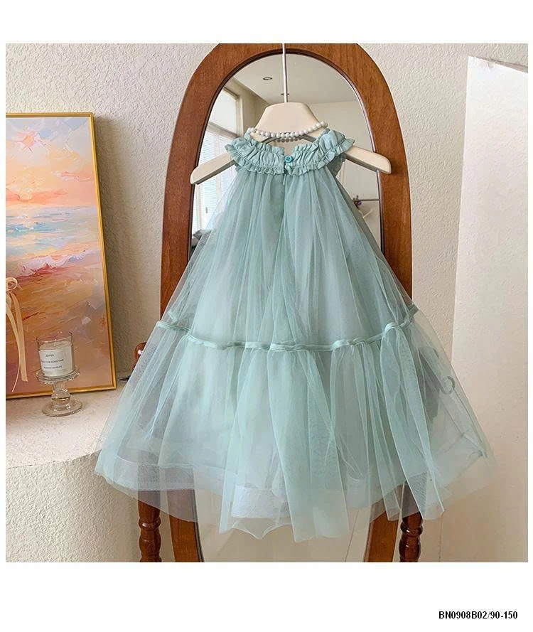 VÁY CÔNG CHÚA CỔ YẾM ĐÍNH HOA