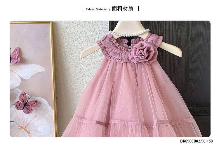 VÁY CÔNG CHÚA CỔ YẾM ĐÍNH HOA