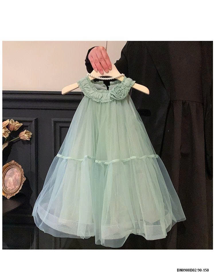 VÁY CÔNG CHÚA CỔ YẾM ĐÍNH HOA