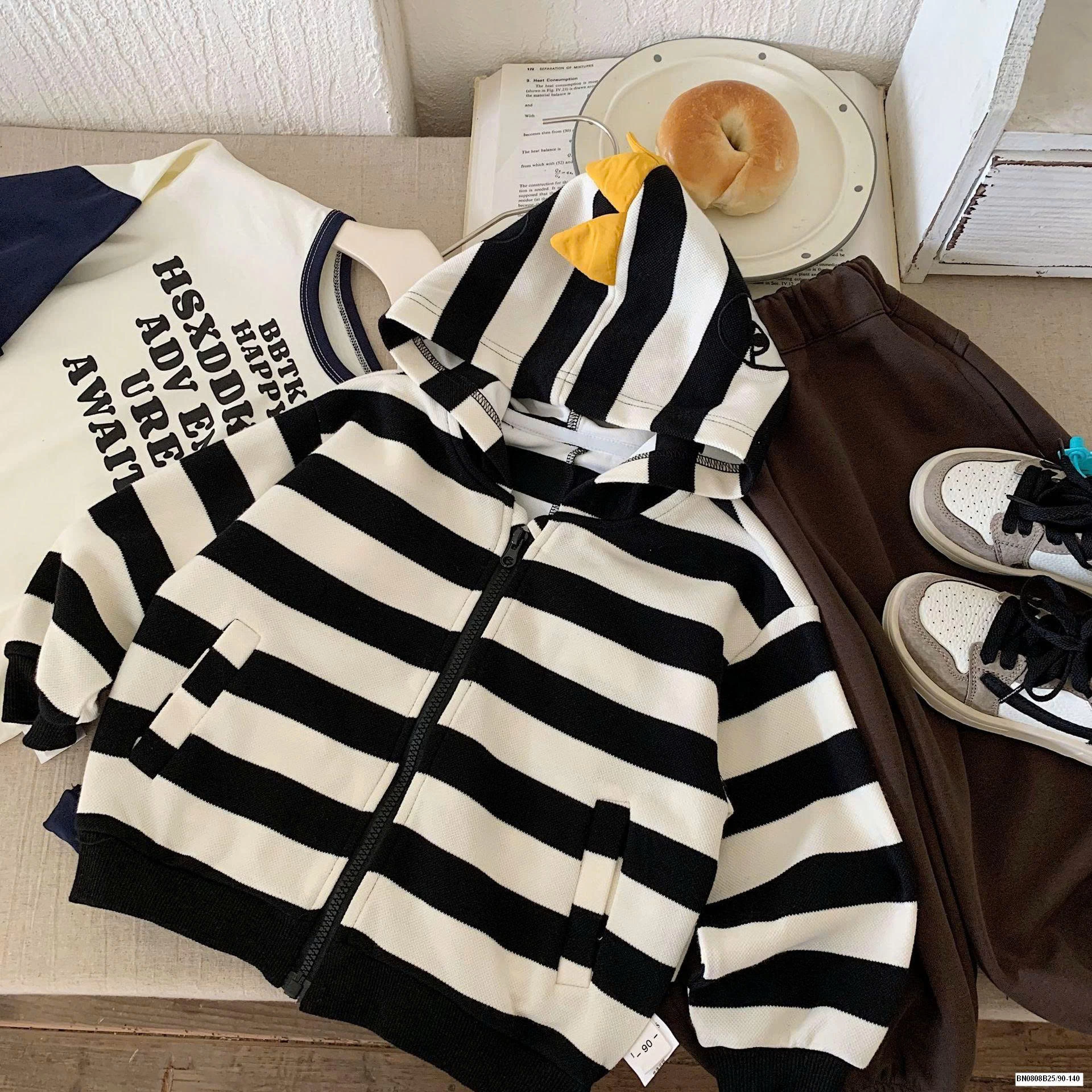 ÁO KHOÁC NỈ KẺ NGANG