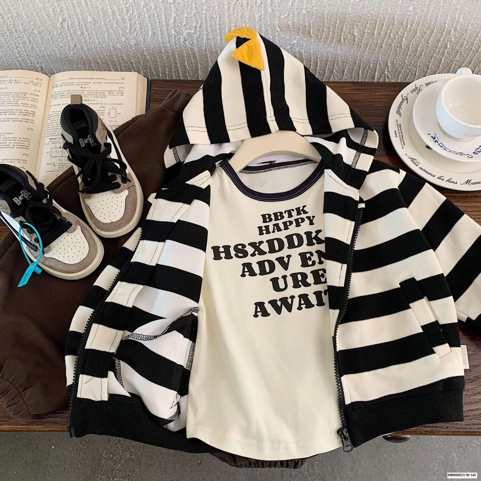 ÁO KHOÁC NỈ KẺ NGANG