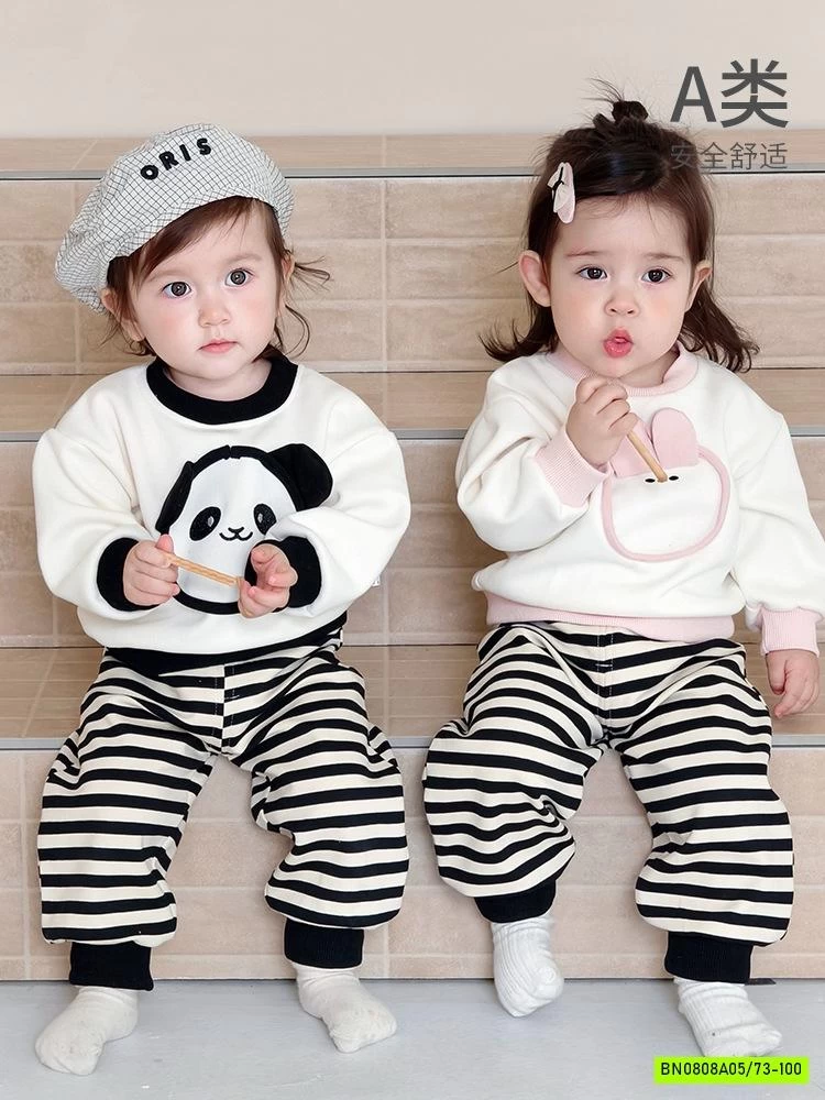 SÉT BỘ THÚ CƯNG QUẦN KẺ SZ NHÍ