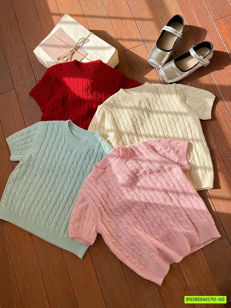 ÁO LEN VẶN THỪNG NGẮN TAY 25A174 AMBB