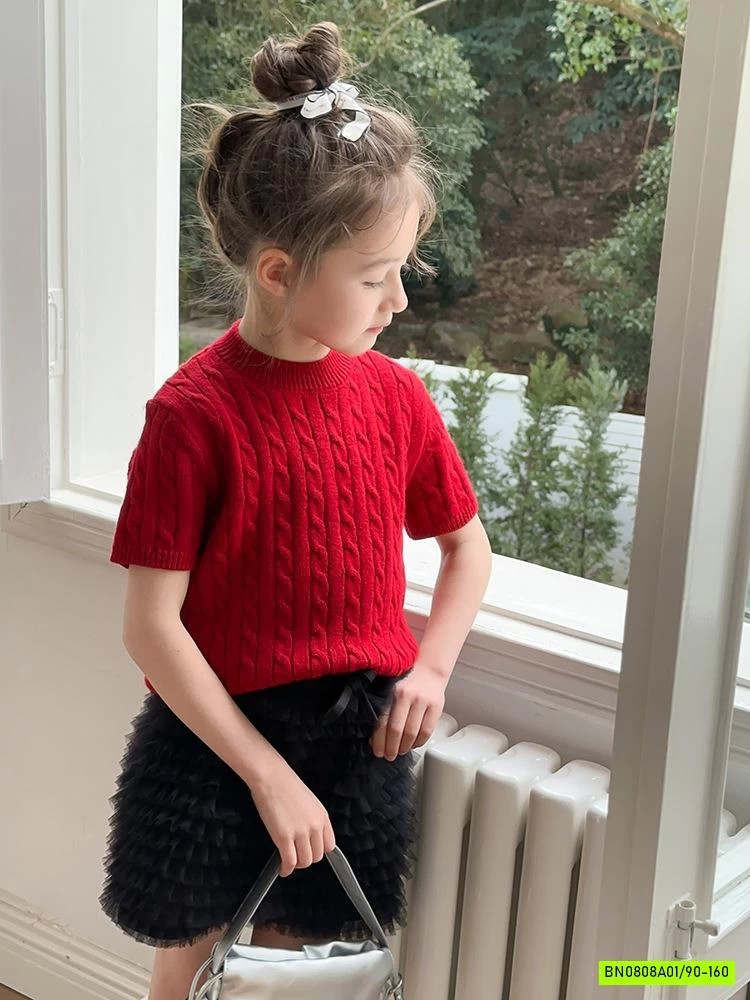 ÁO LEN VẶN THỪNG NGẮN TAY 25A174 AMBB