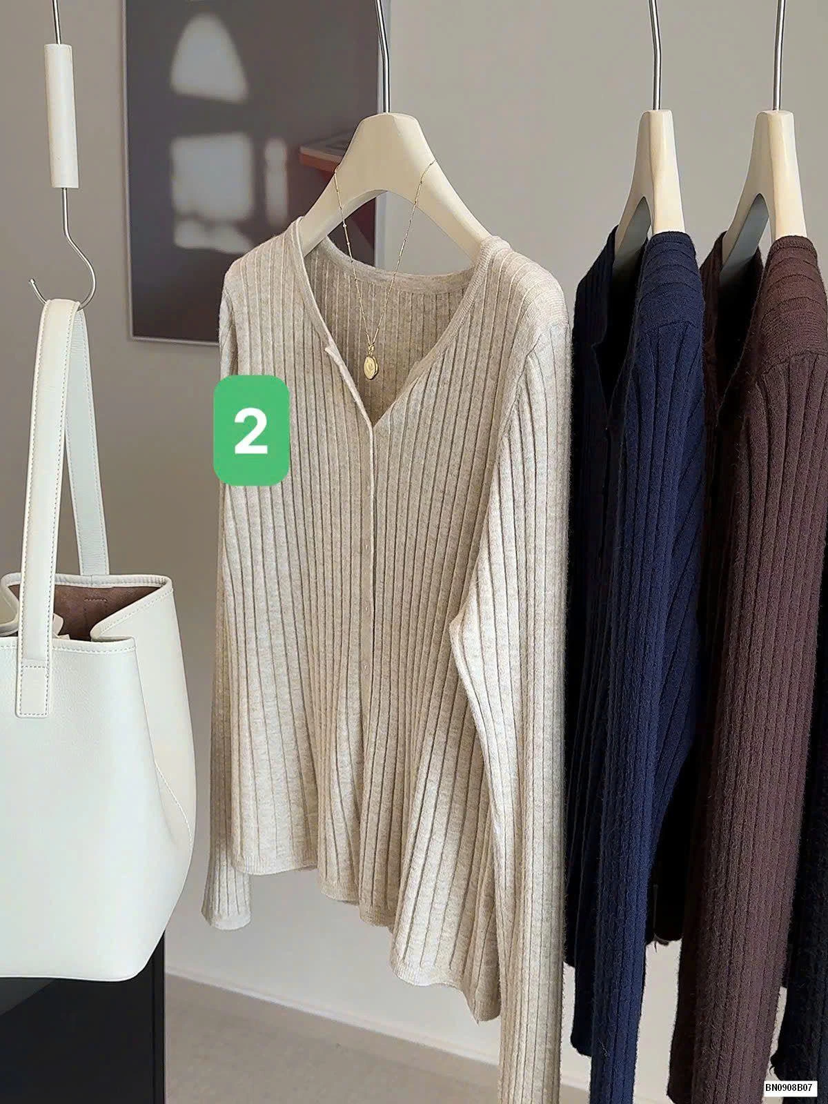 ÁO KHOÁC LEN TRƠN DÀI TAY