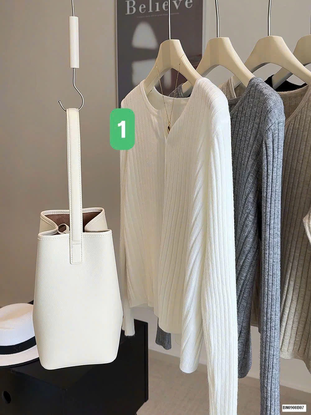 ÁO KHOÁC LEN TRƠN DÀI TAY