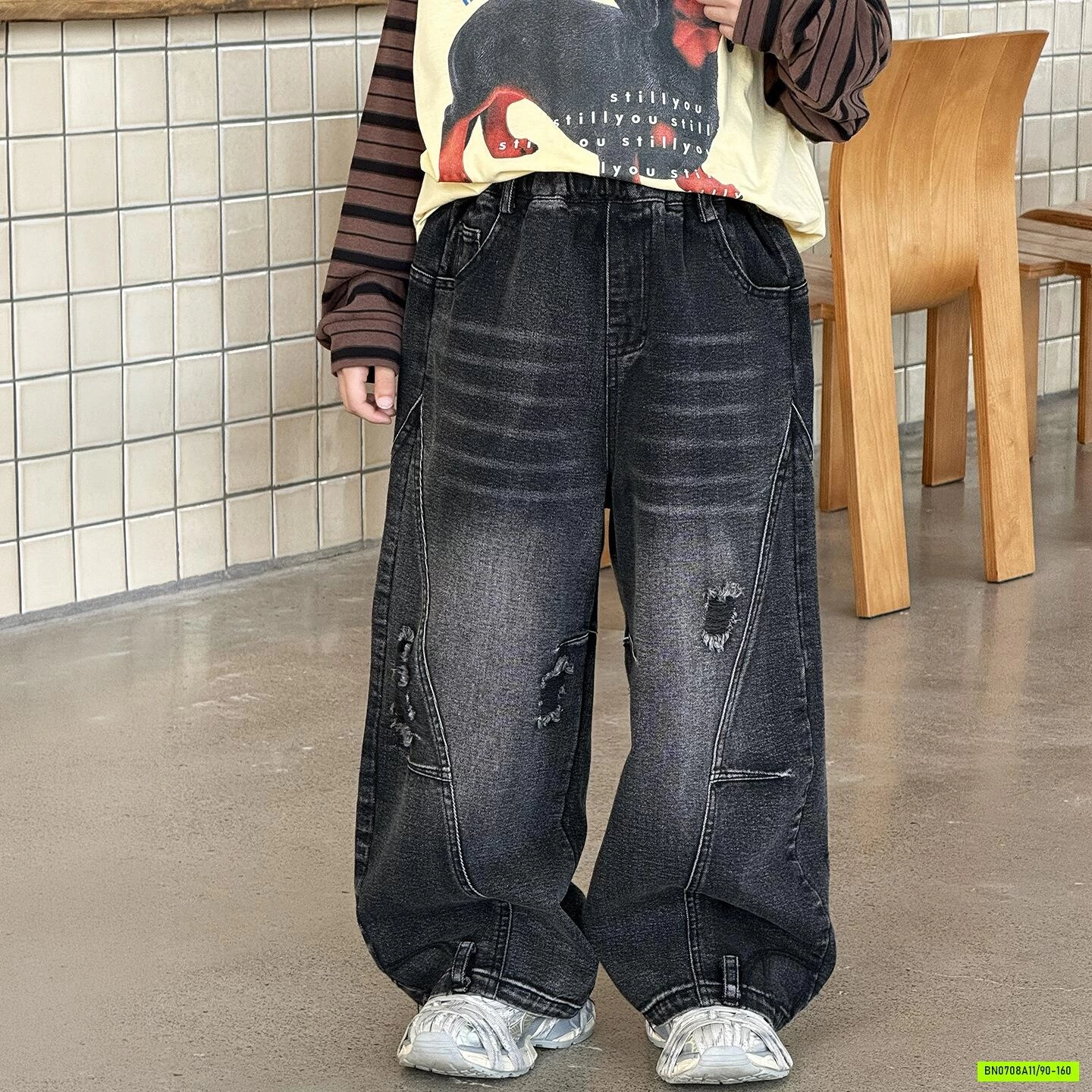 JEANS ĐEN BẠC GỐI CÁ TÍNH MSHOPKIDS