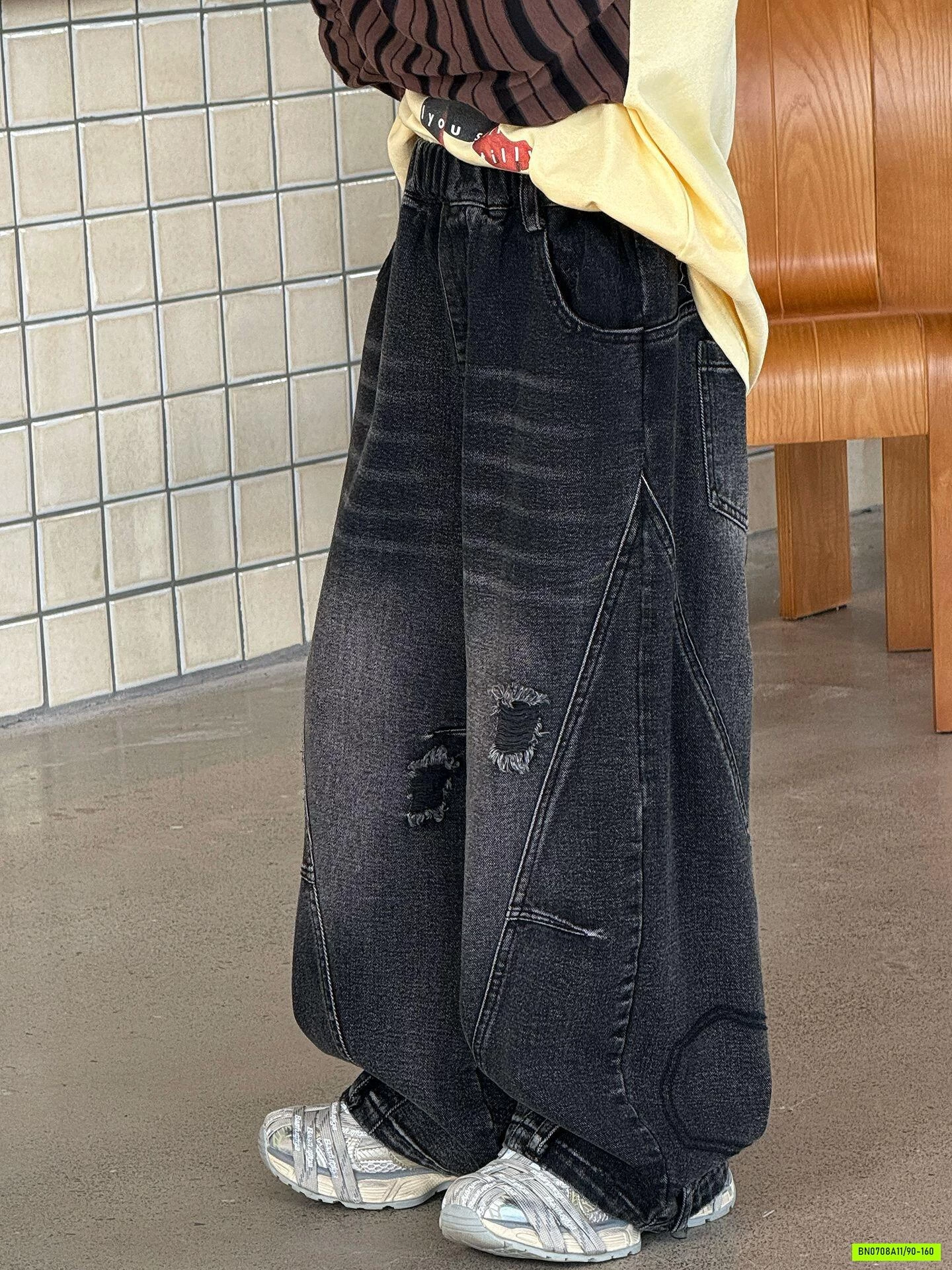 JEANS ĐEN BẠC GỐI CÁ TÍNH MSHOPKIDS