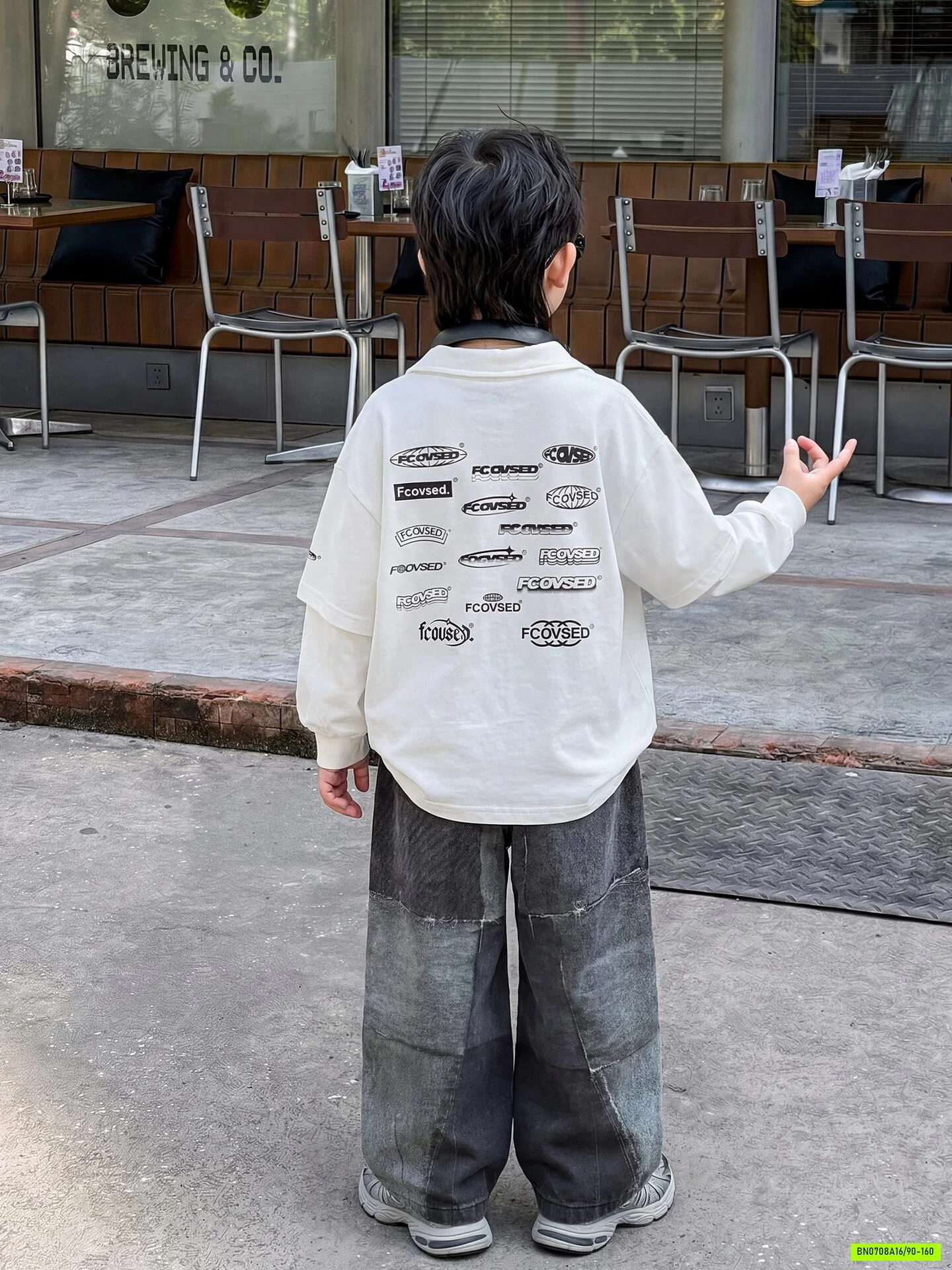 POLO TRẮNG TAY NỐI MSHOPKIDS