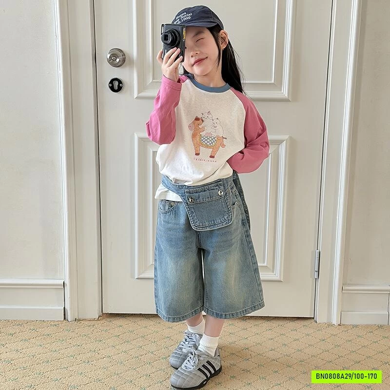 ÁO THUN PHỐI MÀU TAY 26A030 AMBB
