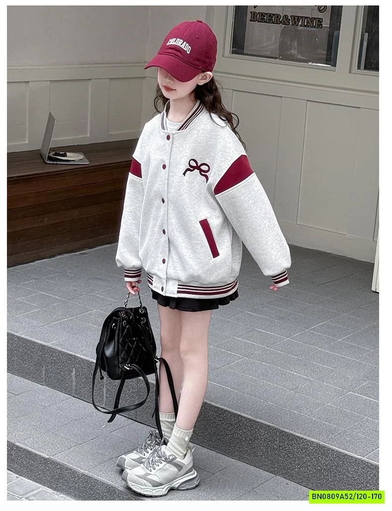 KHOÁC BOMBER NỈ THÊU NƠ BG SZ ĐẠI