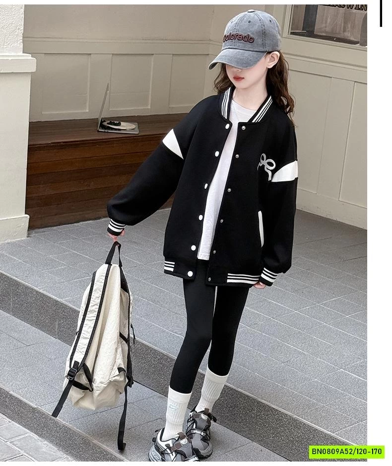 KHOÁC BOMBER NỈ THÊU NƠ BG SZ ĐẠI