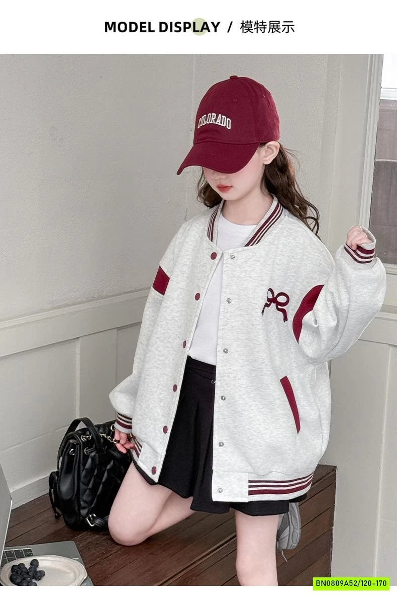 KHOÁC BOMBER NỈ THÊU NƠ BG SZ ĐẠI