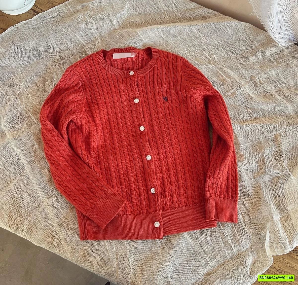 SÉT CARDIGAN LEN ĐỎ MIX CHÂN VÁY NHUNG