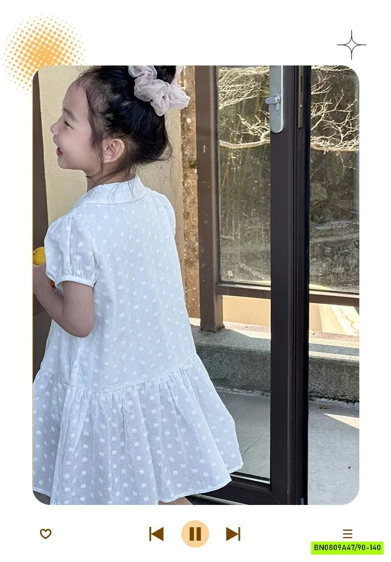 ĐẦM TAY BỒNG CỔ SEN THÊU NỔI