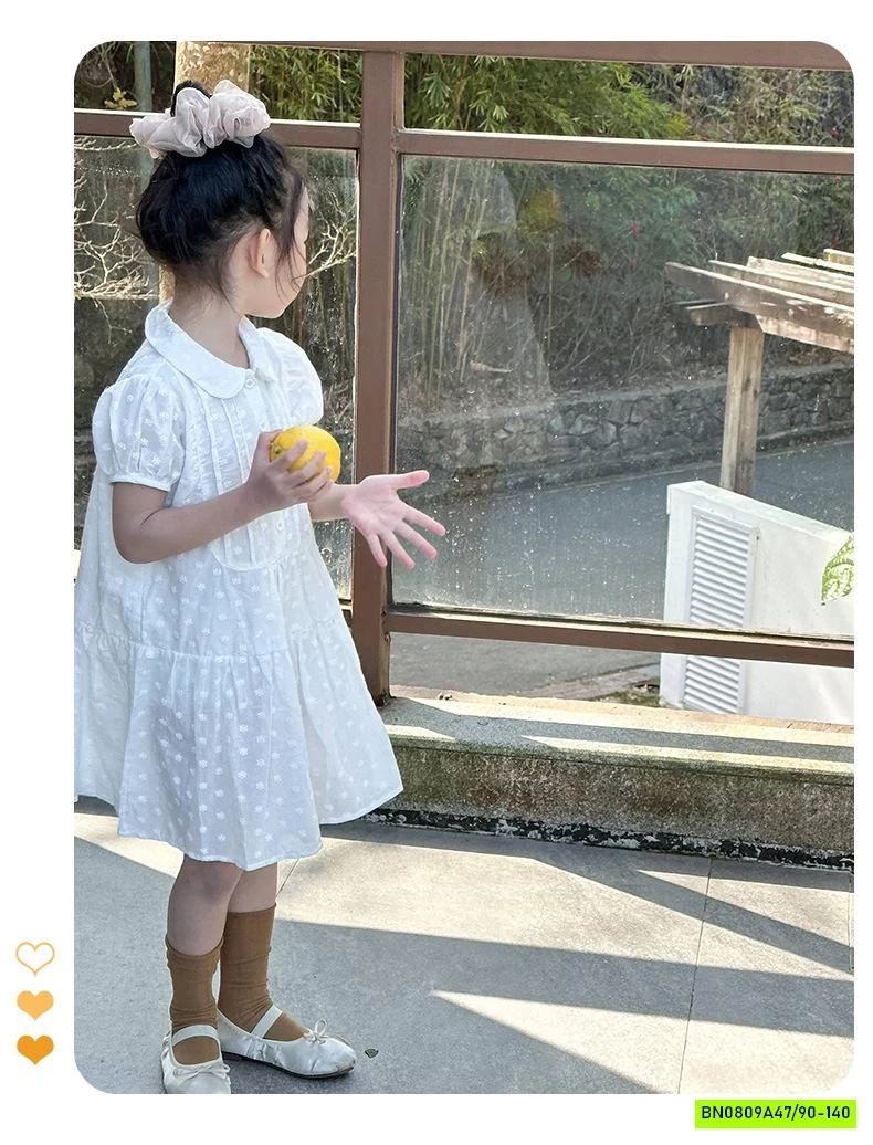 ĐẦM TAY BỒNG CỔ SEN THÊU NỔI