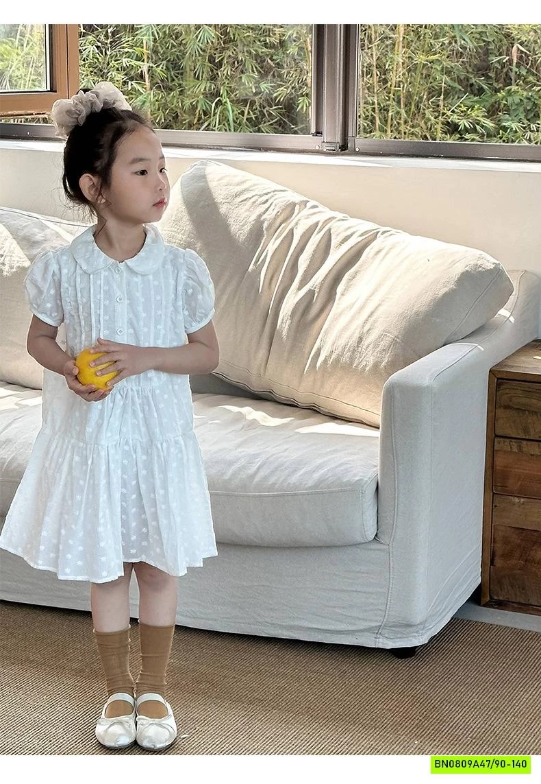 ĐẦM TAY BỒNG CỔ SEN THÊU NỔI