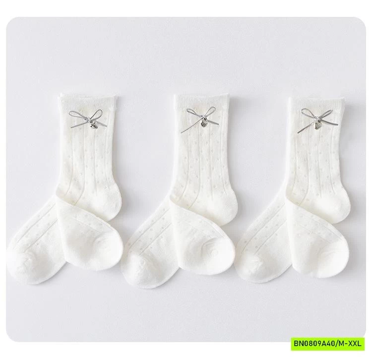 SÉT 3Đ TẤT LƯỚI NƠ BẠC