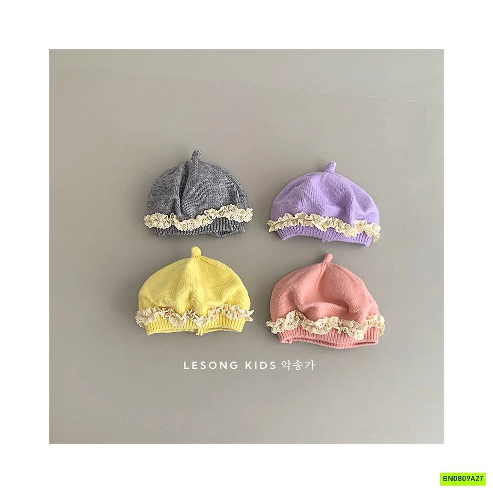 MŨ NỒI LEN VIỀN REN