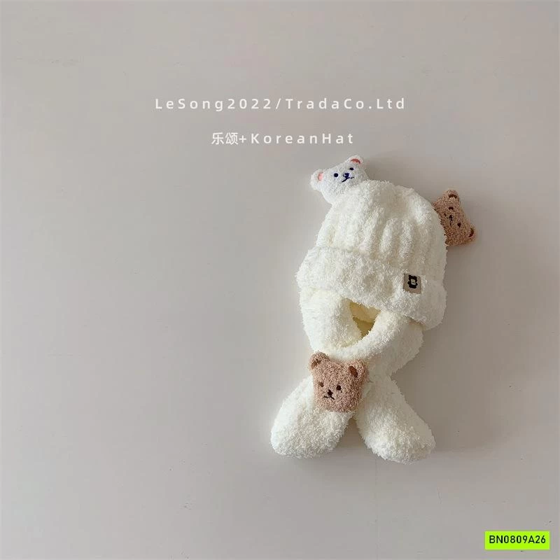 SÉT MŨ + KHĂN LEN GẤU