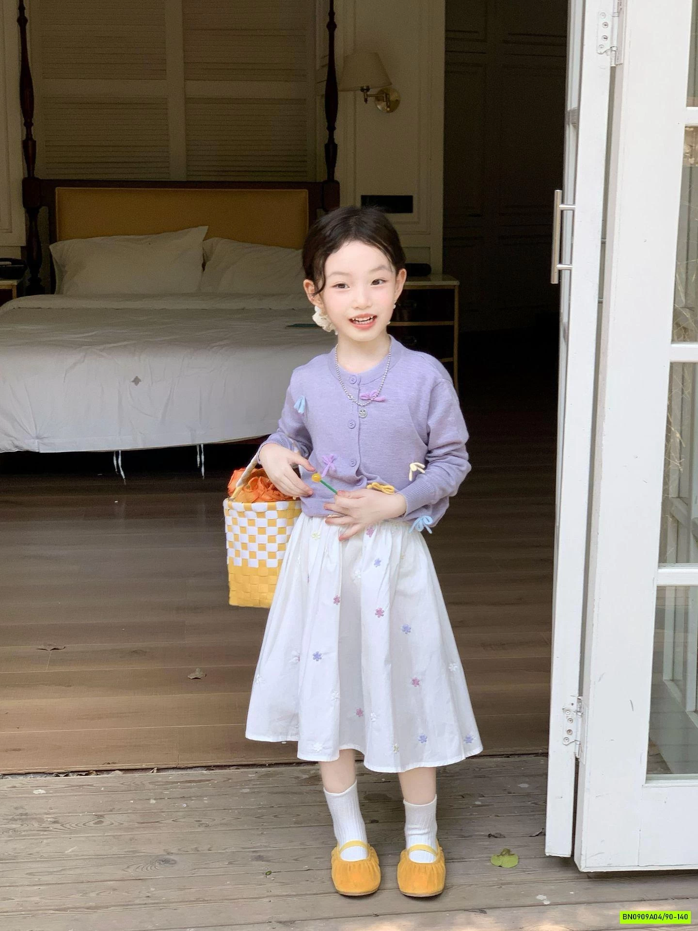 CARDIGAN TÍM MIX CV THÊU HOA YAOYUAN