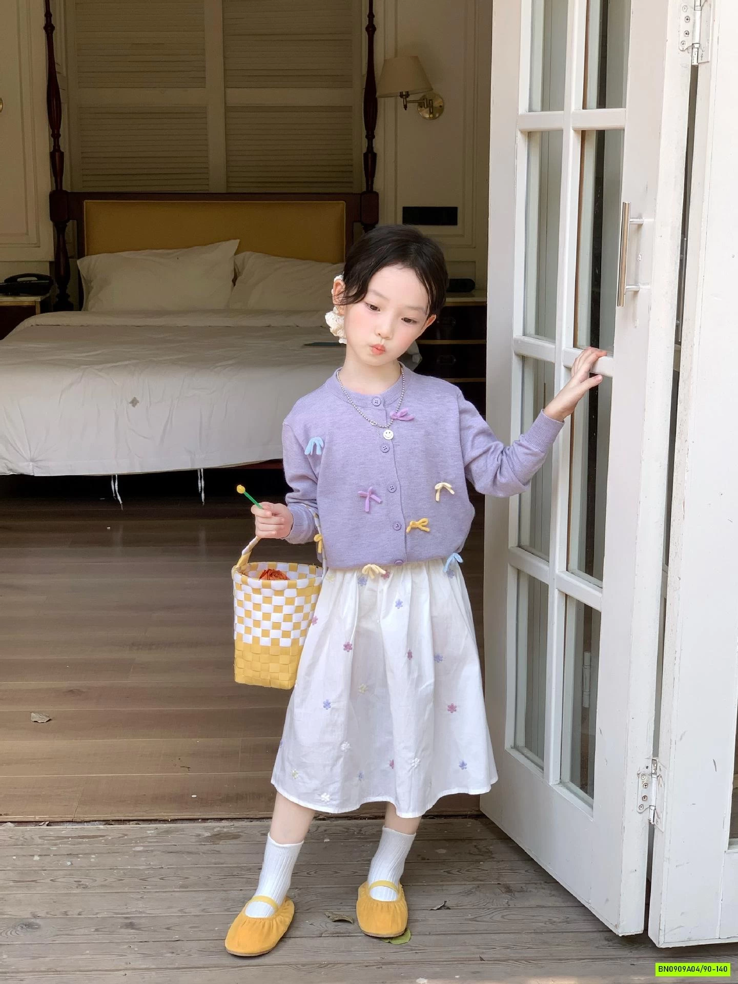 CARDIGAN TÍM MIX CV THÊU HOA YAOYUAN