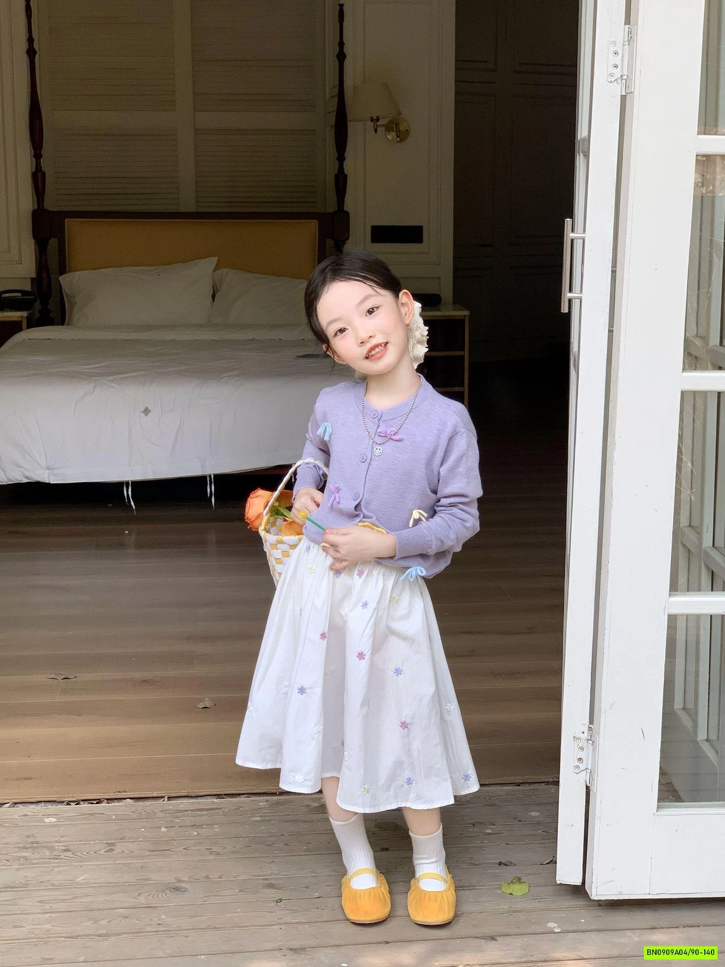 CARDIGAN TÍM MIX CV THÊU HOA YAOYUAN