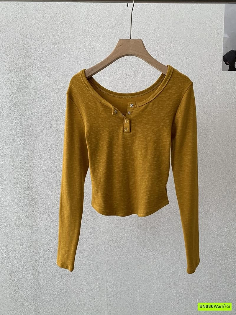 ÁO THUN XƯỚC RÚT EO CỔ TRÒN