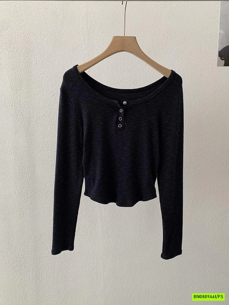 ÁO THUN XƯỚC RÚT EO CỔ TRÒN