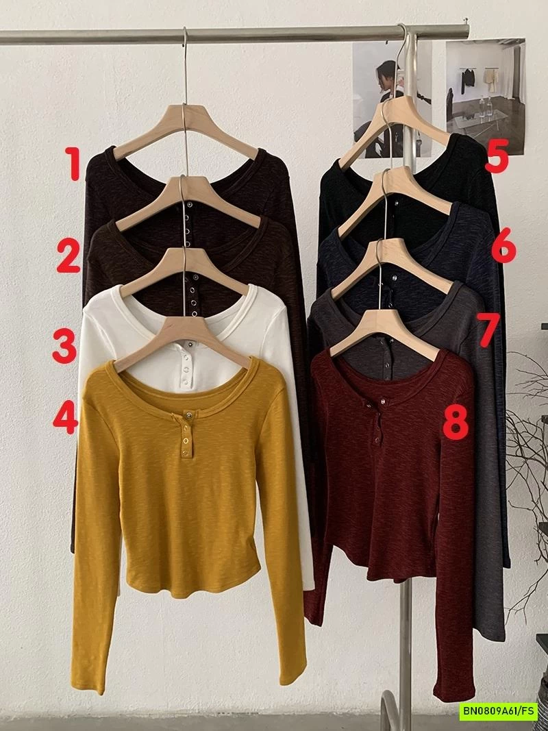 ÁO THUN XƯỚC RÚT EO CỔ TRÒN