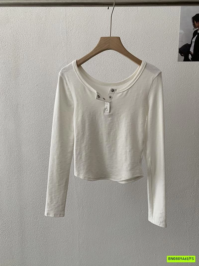 ÁO THUN XƯỚC RÚT EO CỔ TRÒN