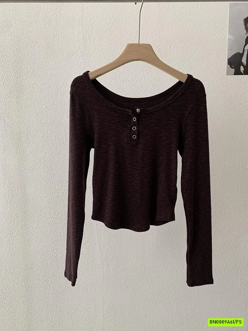 ÁO THUN XƯỚC RÚT EO CỔ TRÒN