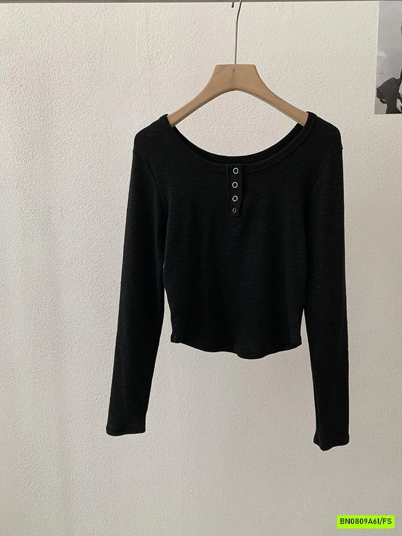 ÁO THUN XƯỚC RÚT EO CỔ TRÒN