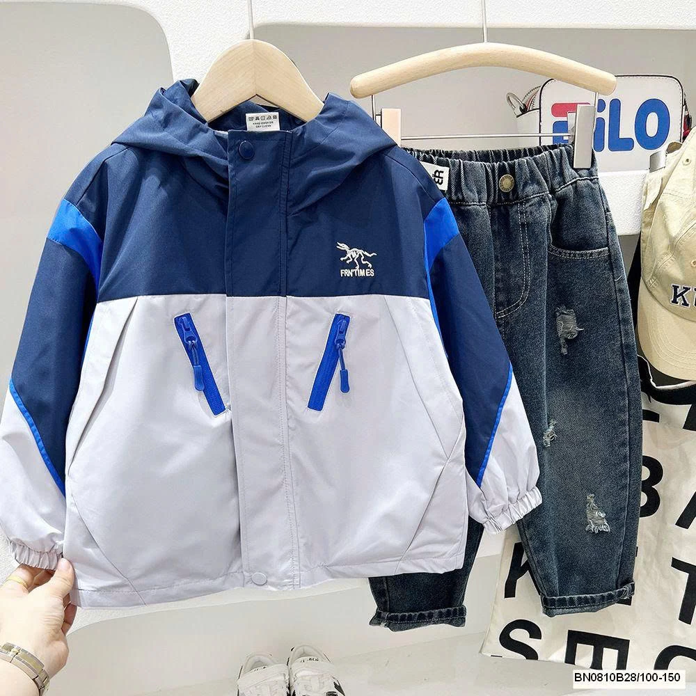 ÁO KHOÁC GIÓ XƯƠNG KHỦNG LONG PHỐI MÀU