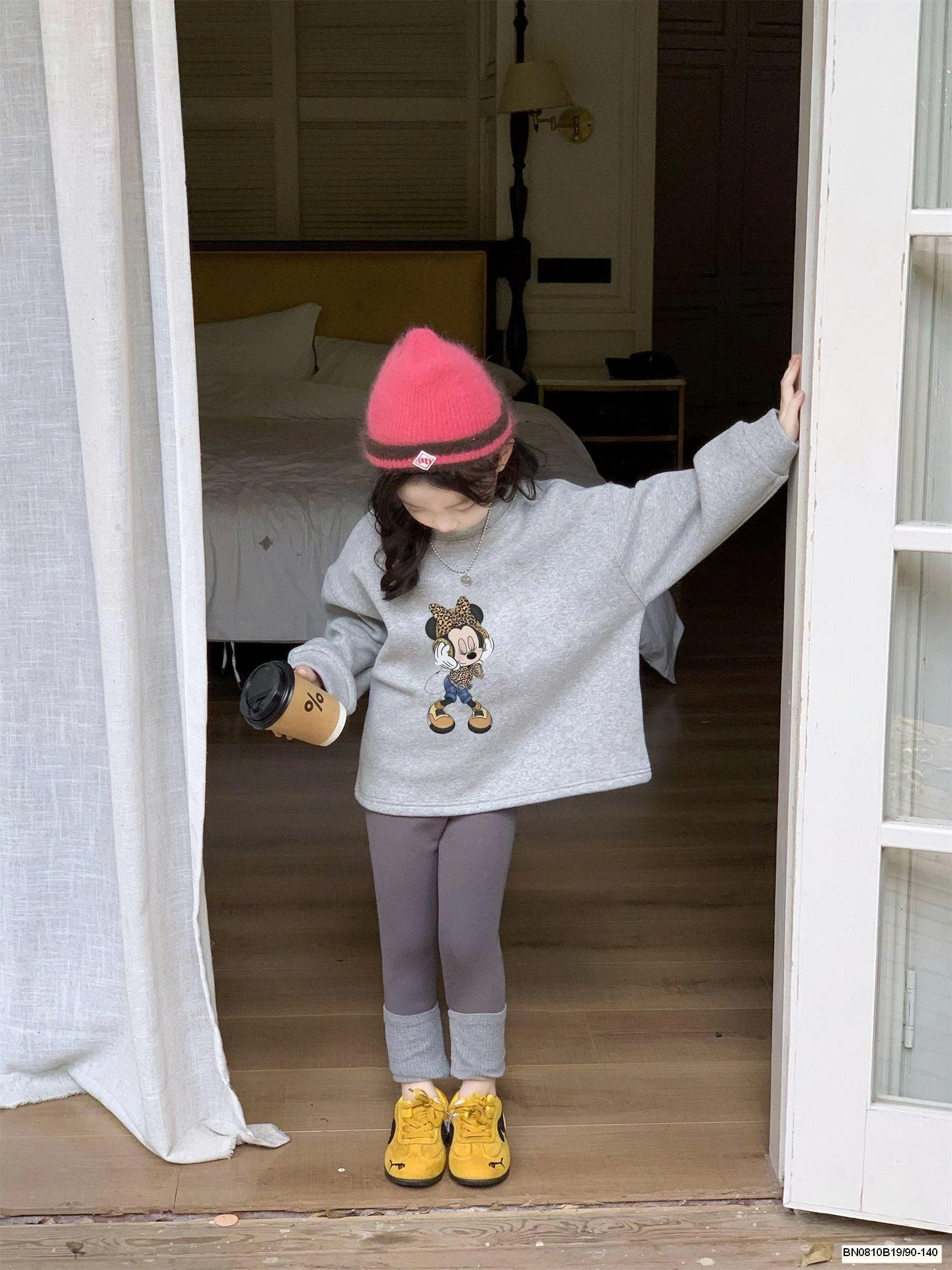 SET ÁO NỈ MICKEY MIX QUẦN LEGGING BG
